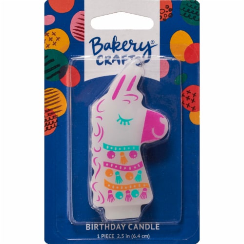 DecoPac Bakery® Crafts Llama Birthday Candle Cake Decoration Perspective: front