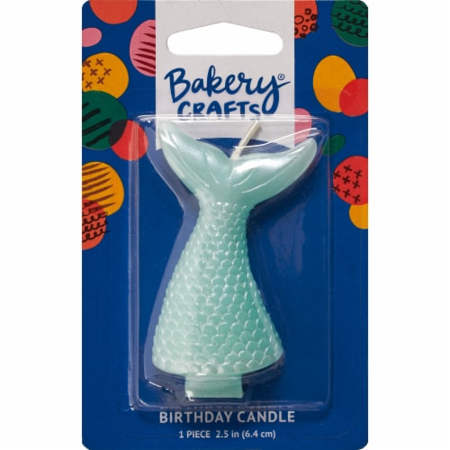 DecoPac Mermaid Tail Birthday Candle Cake Decoration Perspective: front