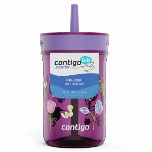 Contigo® Leighton™ Tumbler - Grape Tulips Perspective: front