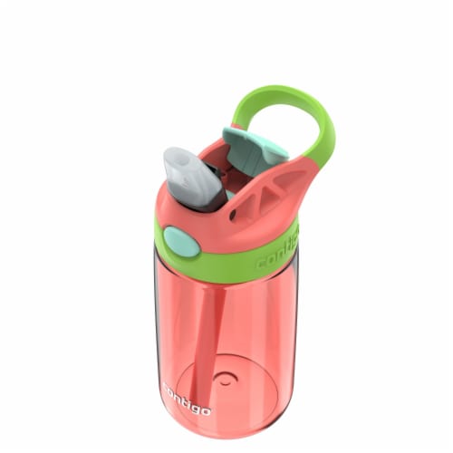 Contigo® Kids AUTOSPOUT® Straw Water Bottle - Coral Jade Perspective: front