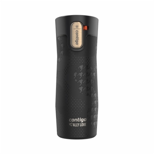 Contigo® Ally Love West Loop Tumbler - Licorice Abstract Houndstooth Perspective: front