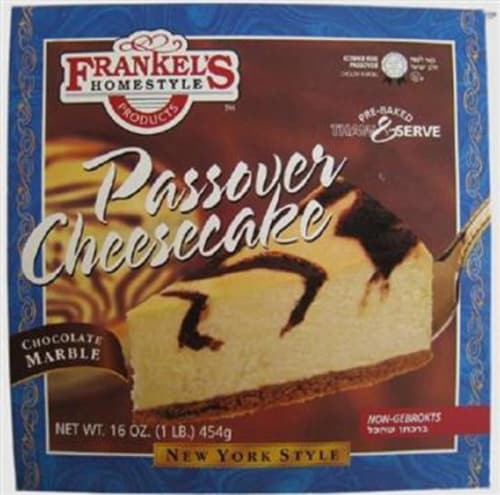Frankel's Homestyle™ Chocolate Marble Passover Cheesecake Perspective: front