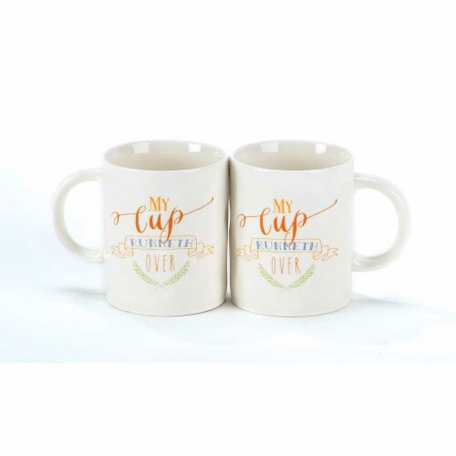 Dicksons 228080 8 oz.My Cup Runneth Porcelain Mug Perspective: front