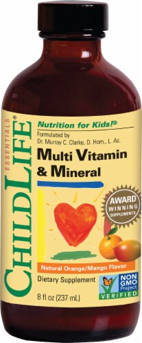 ChildLife® Kids Multi Vitamin & Mineral Dietary Supplement Liquid Perspective: front