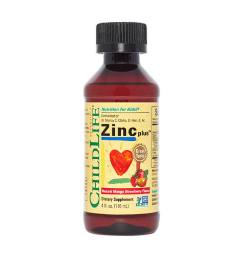 ChildLife Essentials Zinc Plus - Strawberry Mango Perspective: front
