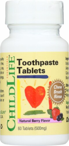 ChildLife Natural Berry Toothpaste Tablets Perspective: front