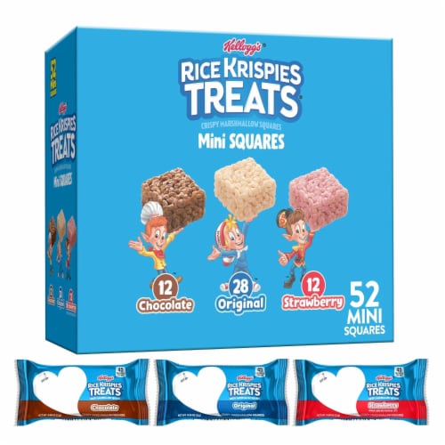 Rice Krispies Treats Mini Crispy Marshmallow Squares 20.1oz Box (52 Bars), 20.1oz Box (52 Bars
