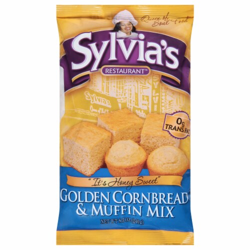 Sylvia's Golden Cornbread & Muffin Mix Perspective: front