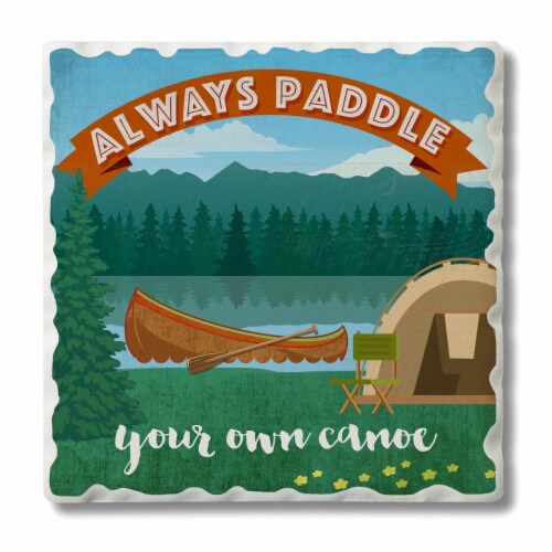 Counter Art CART0201593 Always Paddle Single Tumbled Tile Coaster Perspective: front
