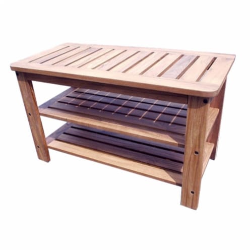 Teak Outdoor Shoe Bench 1 unit Fry s Food Stores