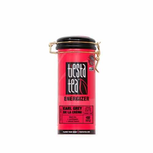 Tiesta Tea Energizer Earl Grey de la Creme Tea Perspective: front