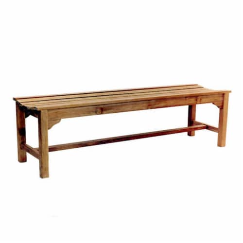 Anderson Teak BH-067B 5-Foot Backless Bench with Straight Legs Perspective: front