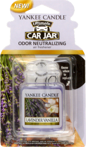 Yankee Candle Ultimate Car Jar Lavender Vanilla Air Freshener Perspective: front