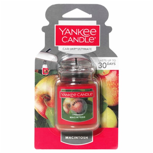 Yankee Candle Car Jar Macintosh Ultimate Air Freshener Perspective: front