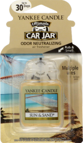 Yankee Candle Ultimate Car Jar Sun and Sand Air Freshener Perspective: front