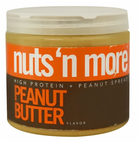 Nuts N More  High Protein Peanut Spread   Peanut Butter Perspective: front