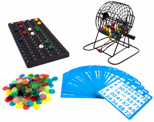 Deluxe 6" Bingo Game w/Colored Balls, 300 Chips and 50 Cards Perspective: front