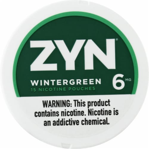 ZYN Wintergreen 6mg Nicotine Pouches Perspective: front