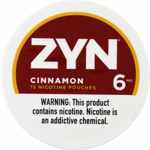 Zyn Cinnamon 6mg Nicotine Pouches Perspective: front