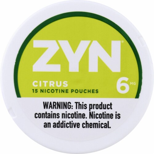 ZYN Citrus 6mg Nicotine Pouches Perspective: front