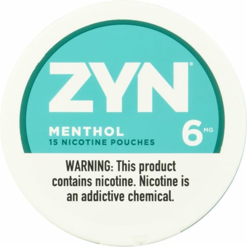 ZYN® Menthol Nicotine Pouches 6mg Perspective: front