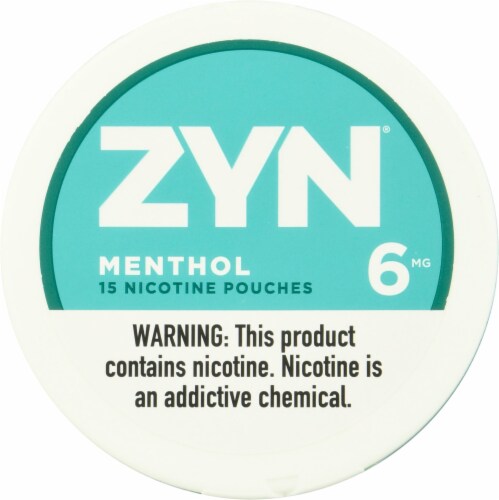 ZYN® Menthol Nicotine Pouches 6mg Perspective: front