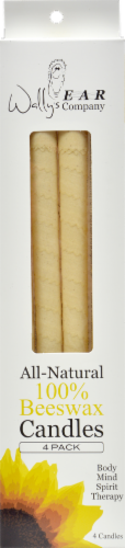 Wally's 100% Beeswax Candles Perspective: front
