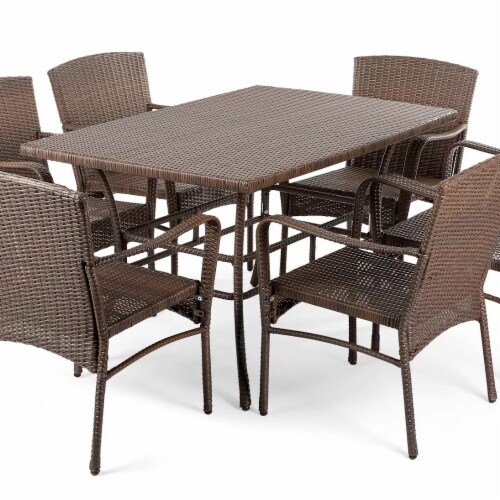 CTE Trading CTE1616SET7 7 Piece Outdoor Dining Patio Furniture Set, 7