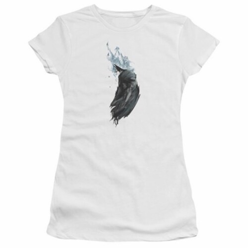 Trevco Batman-Wash - Short Sleeve Junior Sheer Tee - White- Medium Perspective: front