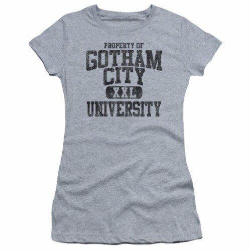 Trevco Batman-Property Of Gcu - Short Sleeve Junior Sheer Tee - Heather- Small Perspective: front