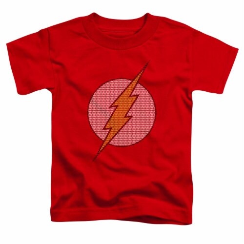 DC Comics Flash Flash Little Logos Short Sleeve Juvenile Tee / T-Shirt Perspective: front