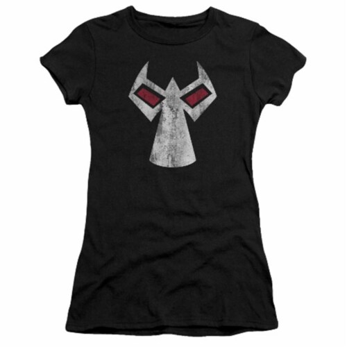 Trevco Batman-Bane Mask - Short Sleeve Junior Sheer Tee - Black- Small Perspective: front
