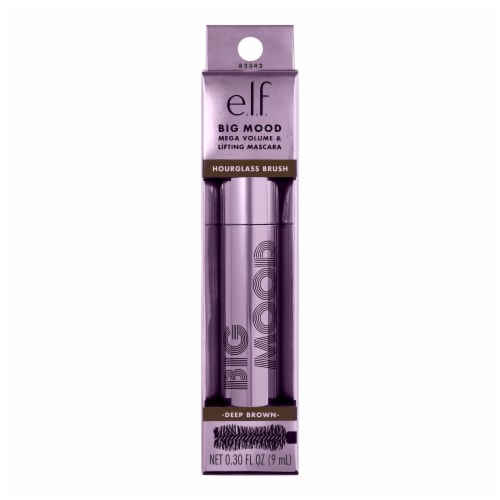 e.l.f. Big Mood Mega Volume & Lifting Mascara with Hourglass Brush - Deep Brown Perspective: front