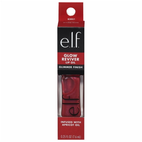 e.l.f. Glow Reviver Lip Oil Glimmer Divine Wine Perspective: front
