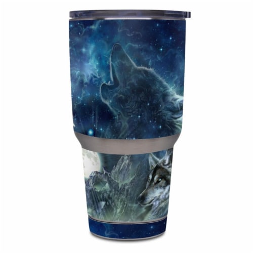 DecalGirl Y30-BARKMOON Yeti Rambler 30 oz Tumbler Skin - Bark At the Moon Perspective: front