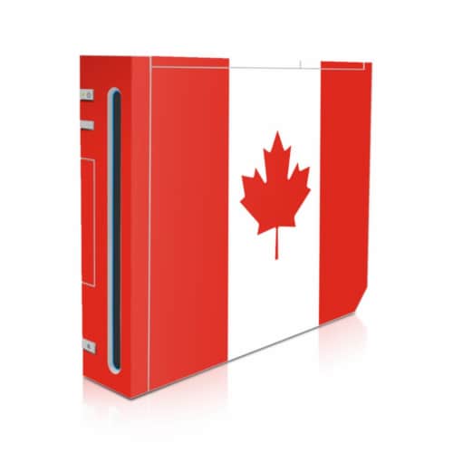 DecalGirl WII-FLAG-CANADA Nintendo Wii Skin - Canadian Flag Perspective: front