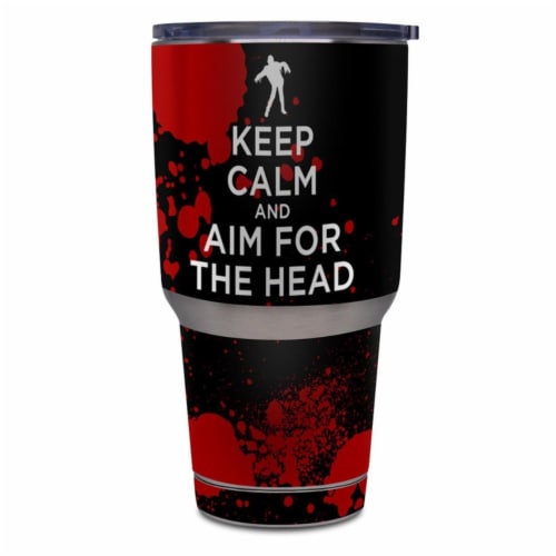 DecalGirl Y30-KEEPCALM-ZOMBIE Yeti Rambler 30 oz Tumbler Skin - Keep Calm - Zombie Perspective: front