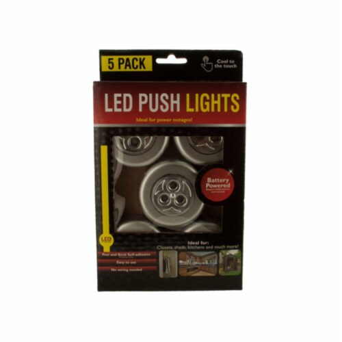 Kole Imports OT798-8 LED Push Lights, 8 Piece -Pack of 8 Perspective: front