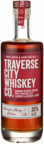 Traverse City Whiskey Co. American Cherry Edition Bourbon Whiskey Perspective: front