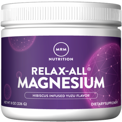 MRM Nutrition Relax-All Magnesium Powder - Yuzu Hibiscus Perspective: front