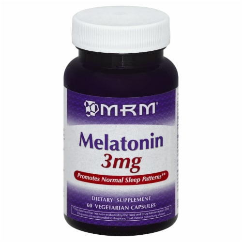 MRM Melatonin Vegetarian Capsules 3 mg Perspective: front