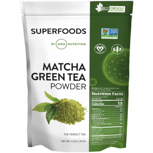 MRM Superfoods Matcha Green Tea Powder Perspective: front