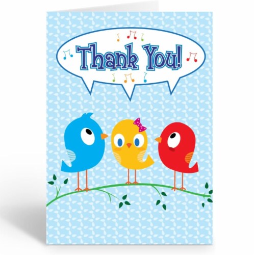 Stonehouse Collection Cute Birds Blank Thank You Note Card - Kids Thank ...