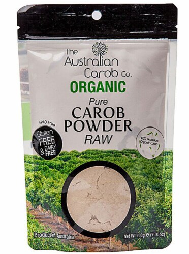 Australian Carob  Organic Carob Powder Raw Perspective: front
