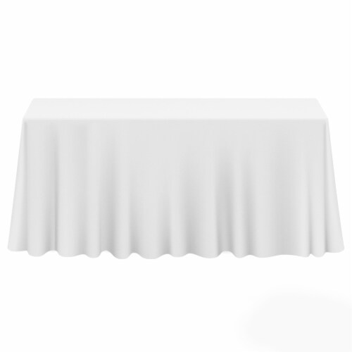 90 x 156 Rectangular Polyester Tablecloth - White, 90 x 156 inches - Kroger