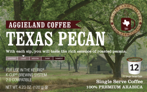 Aggieland Coffee Texas Pecan Medium Roast Coffee Perspective: front