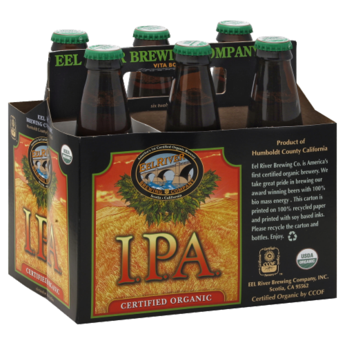 Eel River Organic IPA Perspective: front