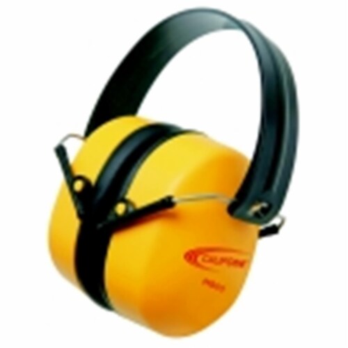 Califone Hearing Safe Best Hearing Protector - 37Db, Bright Yellow Safety Perspective: front