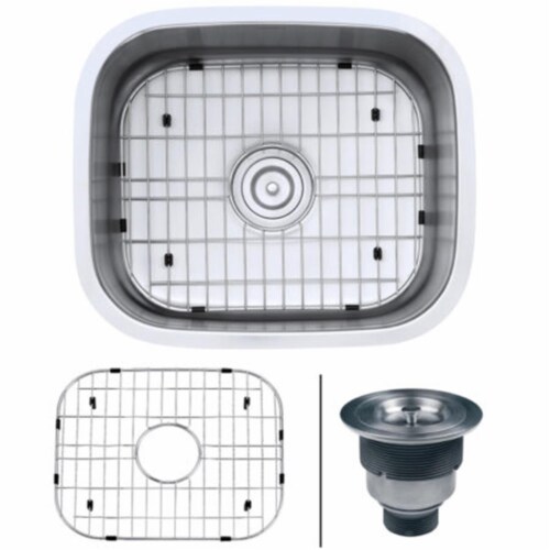 Ruvati RVM4131 21 in. Undermount 16 Gauge Stainless Steel Kitchen Sink Single Bowl Perspective: front