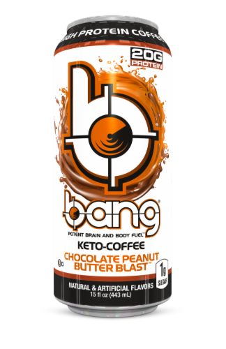 Bang® Chocolate Peanut Butter Blast™ Keto-Coffee Perspective: front